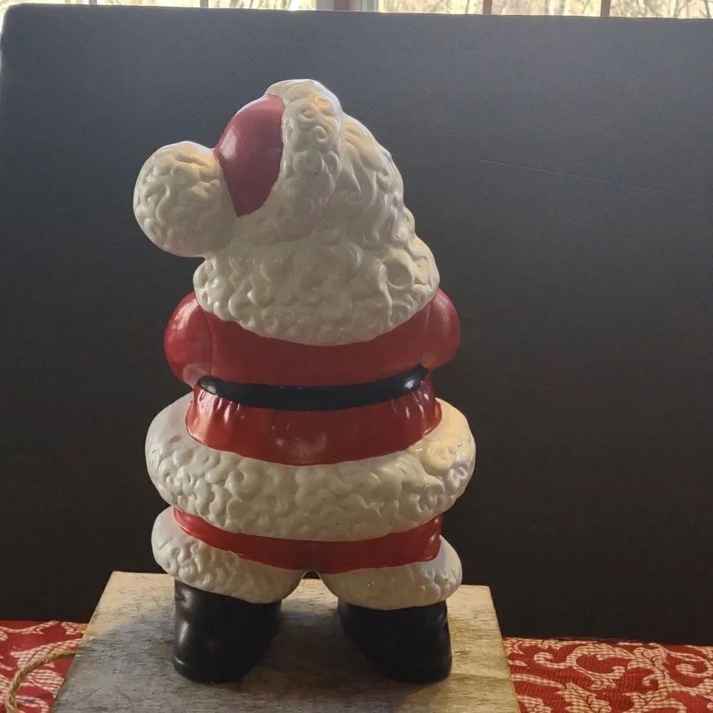 13" Painted Ceramic Santa - Picture 3 of 3